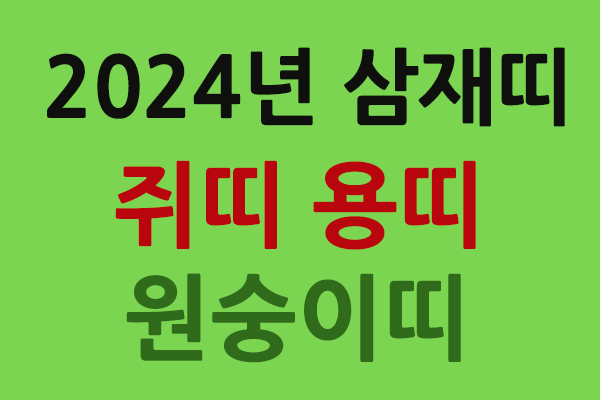 2024년-삼재띠