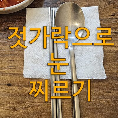 우리나라에서 칼로 사람을 죽이는 살인사건이 유행을 하더니 이제는 젓가락으로 눈을 찌르는 사건도 다반사이다. 또라이들이 칼을 들고 설치는 것도 무섭지만 갑자기 젓가락으로 눈을 찌르는 놈이 나타난 것을 보면 나라가 미쳐 돌아가는 양상이다.