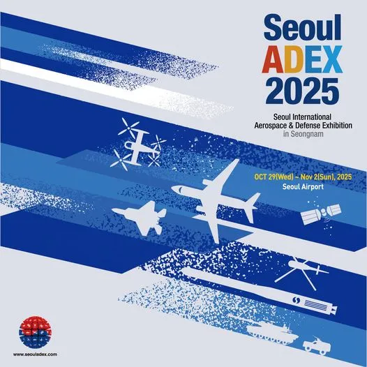 서울 국제 항공우주 및 방위산업 전시회 '서울 아덱스(ADEX) 2025'가 개최됩니다.  전시회는 2025년 10월 29일(수) ~ 11월 2일(일)을 시작으로 22일까지 성남 서울공항에서 진행됩니다.  'K-방산'의 역량이 총집결한 서울 ADEX 2025를 놓치지 마시기 바랍니다.