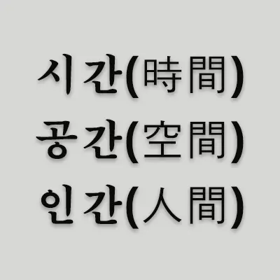 사람은 언제 어디에 있느냐에 따라서 운명(運命)이 갈린다. 사람은 태어나는 것도 죽는 것도 결국은 시간(時間)과 공간(空間)이라는 제한된 영역에 국한된다. 인간(人間)은 시간과 공간을 벗어나서 존재할 수 없고 우주의 법칙이 바로 그렇다. 이것이 바로 삼간(三間)의 법칙(法則)이다.